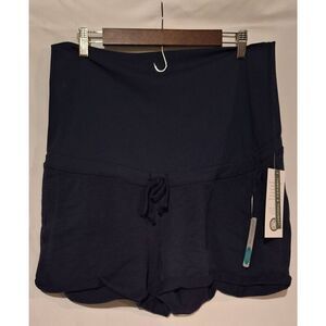 Stitch Fix | Threads 4 Thought Women Birdie Maternity Roll Hem Short Navy Sz XL